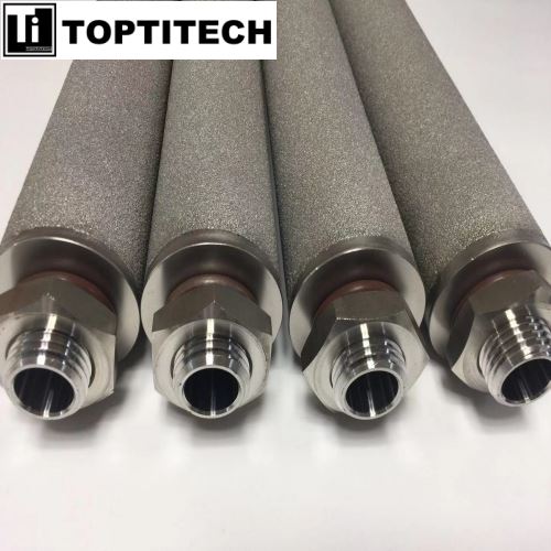 65um M30-verbinding Poreuze metalen filterelement met vlakke bodem