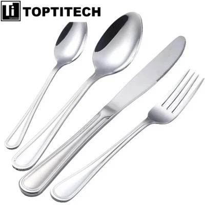 Puur titanium servies dessertvork titanium lepel